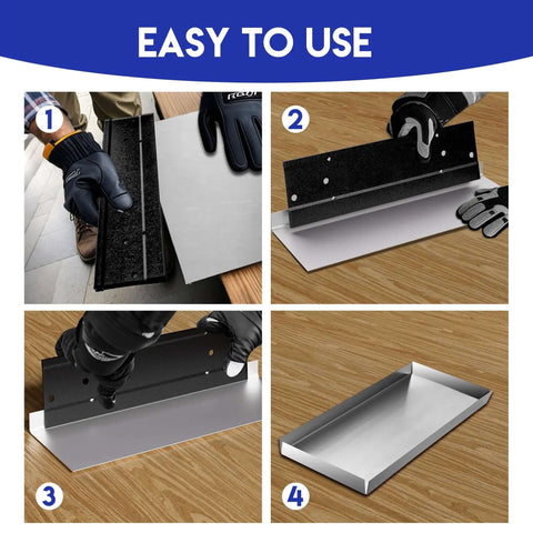 Steps for using Heavy Duty Metal Folding Tool For Duct Bending A 12 Inch Sheet Metal Bender Hand Tool For HVAC Ductwork