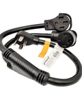 Heavy Duty Dryer Splitter Cord For EV And RV Use, 14-30P To 14-30R And 14-50R Y Adapter, 30 Amp 250 Volt, 3 Foot