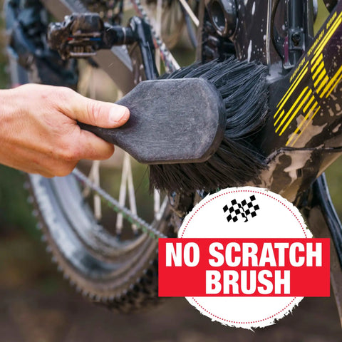 Five-Piece Mechanic-Style Bicycle Cleaning Brush Set for Quick Pro-Grade Cleaning Chain Keeper Included used on bike