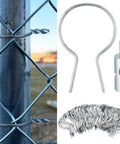 200 Pack Twist Fence Ties With Drill Chuck 2 And 3 Eighths Inch OD 9 Gauge Galvanized Steel For Fixing Chain Link Mesh