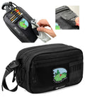 Go To Golf Pouch Bag For Balls And Valuables With Hook And Loop Front Panel Detachable Tee Holder And Motivation Patches