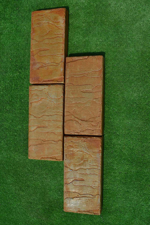 12 Piece Design Concrete Molds For Paving Bricks Slabs And Patio Pathways Do It Yourself Garden Walkways on green background