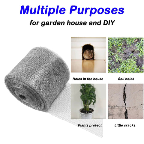 Stainless Steel Wire Mesh Roll For Mice Control 5 Inch By 36 Feet Upgrade Hole Filler Seals Weep Holes Vents Plumbing Openings