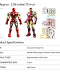 Marvel Infinity Saga Iron Man MK85 Armor Buildable Model Kit With LED Chest And Eyes, 149 Piece Figure Approx 5.28 Inches