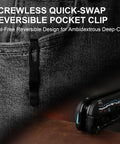 Militaw 315 KwikSwap EDC Pocket Knife 3.1 Inch M390 pocket clip and FatCarbon Nebula handle.