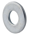 Flat washer, zinc-plated steel, inner diameter 1/2 in, outer diameter 1-3/8 in