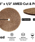 Eight Inch P150 Medium Grit Cut And Polish Discs Aluminum Oxide Non Woven Surface Prep Pads, 8" diameter, for rust removal.