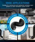 4 Inch Dryer Vent Hose 3 Ft Flexible Exhaust Duct With 2 Hose Clamps 4 Layer PVC Aluminum Steel Wire Build in various setups