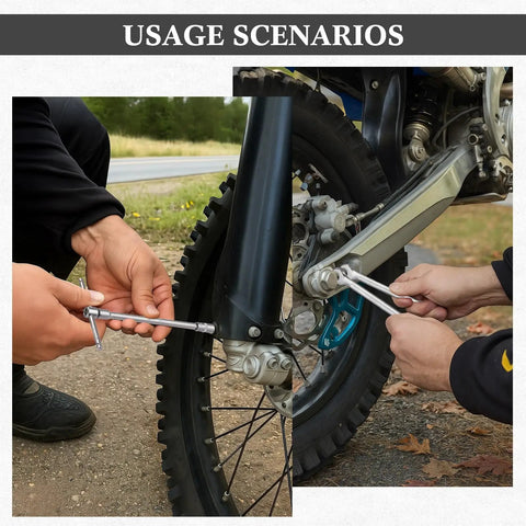 Using Motocross Tool Kit For Japanese Motorcycles 25 Piece Set With Wrenches on motorcycle for repairs