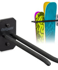 Wall Mounted Ski And Snowboard Storage Rack For Home, Garage, Or Cabin Holds 2 Pairs Of Skis Or 1 Snowboard, 50 Lb Capacity