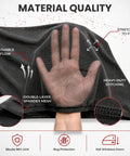 Hand stretching a breathable double-layer spandex mesh window shade, highlighting material quality for Kid Friendly Car Window Shades For Baby And Pets, Breathable Full Coverage Mesh, Privacy And Sun Heat Protection, 2 Pack With 8 Sizes, Keeps Interior Cooler, Real 97 Percent UV Protection, Great For Travel And Car Camping.