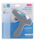 Heavy Duty Full Size Hot Glue Gun Kit With Pack Of Eight Eight Inch Multi Temp Glue Sticks For Woodworking home repair combo pack with glue gun and sticks.