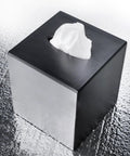 Classic Black Leather Tissue Box Cover For Luxury Office Decor And Desk Surface Protector Premium Executive Accessory