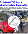 Heavy Duty Dump Trailer Tailgate Latch And Truck Tailgate Lock Bolt On Direct Fit Replacement For TGL3410HDW TGL34SBR shown from multiple angles