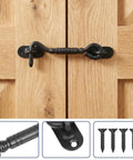 Beefy Heavy Duty Stainless Steel Barn Door Hook Latch Set With Screws 4 And A Quarter Inch Rust Resistant Eye And Hook Latch
