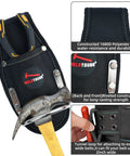 Heavy Duty Hammer And Pliers Holster For Tool Belt, Boss Grade 1680D Polyester Holder, Tunnel Loop Fits Up To 2 Inch Belts