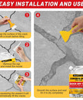 Step-by-step guide for Crush Those Stubborn Cracks With This Heavy Duty Concrete Crack Filler And Asphalt Sealant that shows application process.