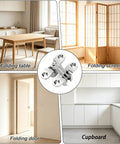 Two Pack Hidden Stainless Steel Hinges For Frameless Kitchen Cabinets 180 Degree Invisible Cross Hinges With Screws shown in use with furniture