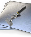 3 Inch Hand Seamer Sheet Metal Bending Tool with Anti Slip Jaws and Locking Handle on metal sheets