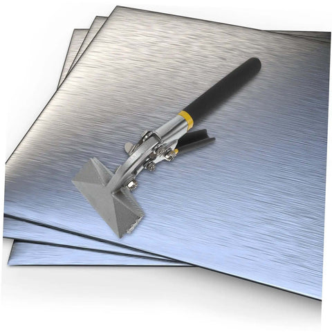3 Inch Hand Seamer Sheet Metal Bending Tool with Anti Slip Jaws and Locking Handle on metal sheets