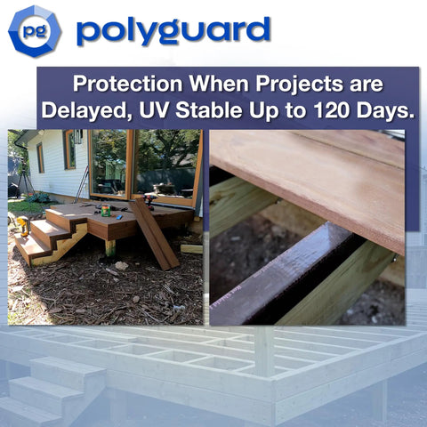 Rot Shield Joist Tape For Wood Decks Self Adhering Waterproof Shield 4 Inch Wide By 100 Feet Made In USA used on deck