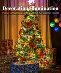 Decorated Christmas tree with gifts, featuring 450 Piece 5mm LED Diode Kit With Five Colors White Red Yellow Green Blue for DIY projects.