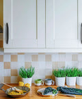 30 Pack 3 Inch Matte Black Cabinet Handles for Cabinets and Drawers installed on kitchen cupboards