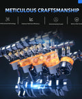 Detailed engine rendering showcasing meticulous craftsmanship and advanced technology with emphasis on thermal efficiency.