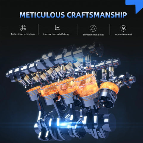 Detailed engine rendering showcasing meticulous craftsmanship and advanced technology with emphasis on thermal efficiency.