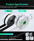 Heavy Duty Hook And Loop Tape With Nasty Strong Adhesive Backing, 1 Inch By 16 Feet Roll, showing black and white hook loop strips.