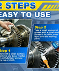 Applying Best All Purpose Garage Door And Bike Lubricant with Brush for Hinges Bearings Gears Track Rails in 2 Steps