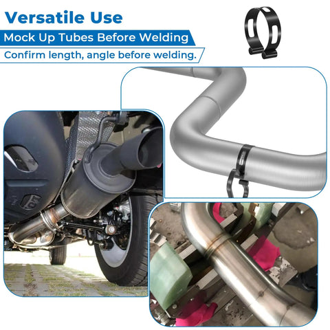 2.5 Inch Stainless Exhaust Welding Clamps And Tacking Bands Clamp On For Welding Fabrication Black Finish in use for exhaust systems
