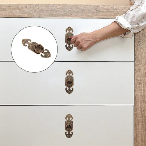Solid Brass Cabinet Pulls 2 Pack Chinese Style Drawer Handles Antique Copper Finish Thickened Door Pulls Installation
