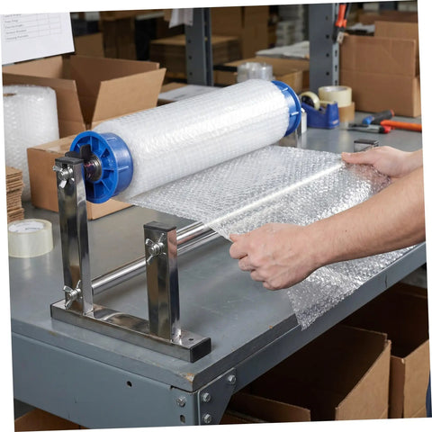 Manual Stretch Film Dispenser Wrapping Machine With Metal Plastic Frame Keepin It Simple Lightweight Hand Operated Unwinding Film Holder For Moving Relocation And Regular Wrapping Supplies, wrapping bubble film