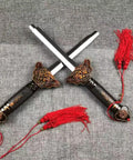 Scalable Tai Chi Training Sword Kit With Storage Pouch And Instructional Videos, 35.4 Inch Extendable Blade, lightweight, decorative tassels