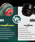 Comparison of polyurethane bushings vs rubber bushings for control arms, highlighting benefits of polyurethane for Ford F150 4WD.