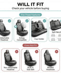 Full Set Cloth Car Seat Covers With Universal Fit For Front Seats And Split Rear Bench, Airbag Compatible And Easy Clean