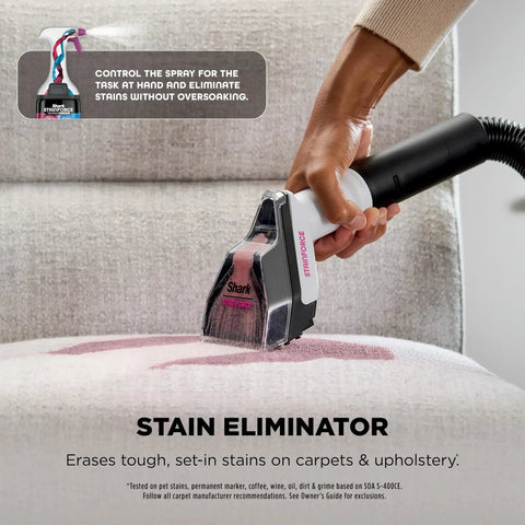Using EveryMess Ultra Powerful Mess Busting 3 In 1 Wet Vacuum Dry Vacuum And Stain Eliminator With StainForce Technology on couch