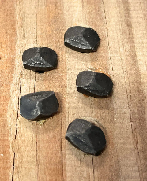 2 Inch Wrought Head Nails Set Decorative Antique Rose Head Nails For Barn Doors Antiquing Projects Hanging Cast Iron Skillets And Cookware Antique Coat Racks Old School Vintage Vibe Pack Of 25 displayed on wood surface