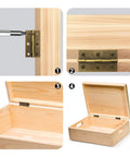 Antique Bronze Mini Folding Butt Hinges 12 Pack For Wood Doors And Small Boxes 60x34mm Pre Drilled With Screws installed on box