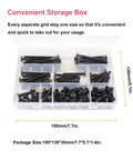 Black M6 Allen Bolts Kit 100 Pcs Socket Cap Screws And Rivet Cap Nuts For Joint Connecting Bolts Includes Hex Key And Bit Full Thread