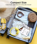 Open suitcase with Six Foot Power Strip With Three Outlets And Four USB Ports Including One USB C For Cruise Ship Travel