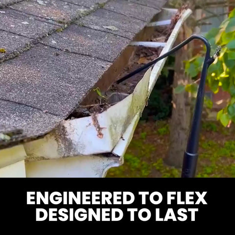 Gutter Cleaning Tool Attachment No Ladder Needed That Unclogs Downspouts From The Ground Flexible Clog Remover For Home Gutter Services And Roof Leaf Removal