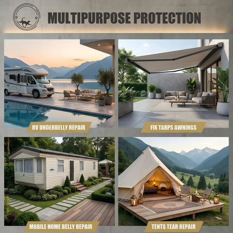 Multipurpose protection uses for RV Underbelly Tape 4In By 20Ft Corrugated Waterproof Flex Belly Material Thick Adhesive Patch