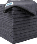 HOMEXCEL gray microfiber cleaning cloths, 12-pack, 12.5 x 12.5 in.