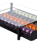 Vertuoline Coffee Pod Holder With Tempered Glass Drawer Deluxe Size Holds Up To 40 Pods For VertuoLine Capsules organized