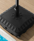 120 Pound Wheeled Patio Umbrella Base Heavy Duty Outdoor Umbrella Stand With Easy Glide Wheels By Poolside