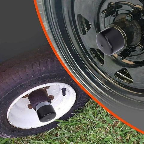 2 Pack Stainless Steel Trailer Wheel Bearing Protectors with Dual-Sided Shield 1.980 Inch Diameter Hub Caps on wheel