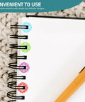 Heavy Duty Hole Punch Reinforcement Stickers Six Sheets For Loose Leaf Paper Fixes That Patch Broken Ring Bindings And Keep Your Class Notes Intact With No Sweat This Semester arranged on a notebook.