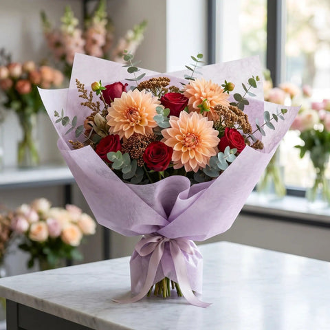 Waterproof Bouquet Wrapping Paper 266 Sheets With Easy Pullout Tissue For Flowers And Florist Arrangements wrapping a bouquet